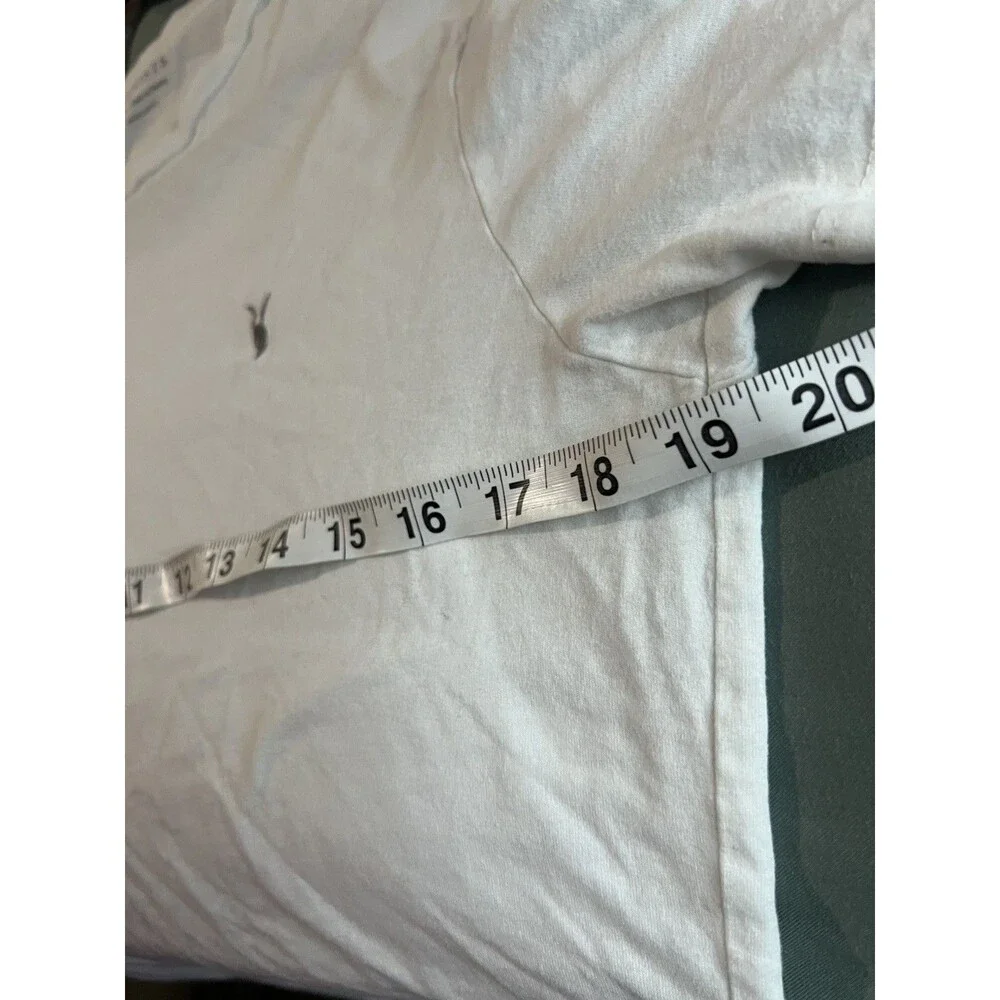 AllSaints Mens Tonic Crew T-Shirt White Ramskull Logo Cotton Tee M Medium
